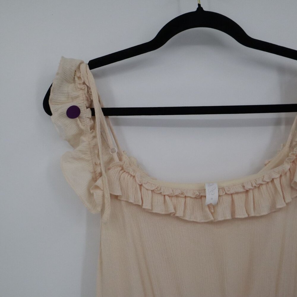 L Love Maxi Dress‎ Womens M Peach Fairycore Cottagecore Boho Romantic Ethereal - Picture 8 of 16